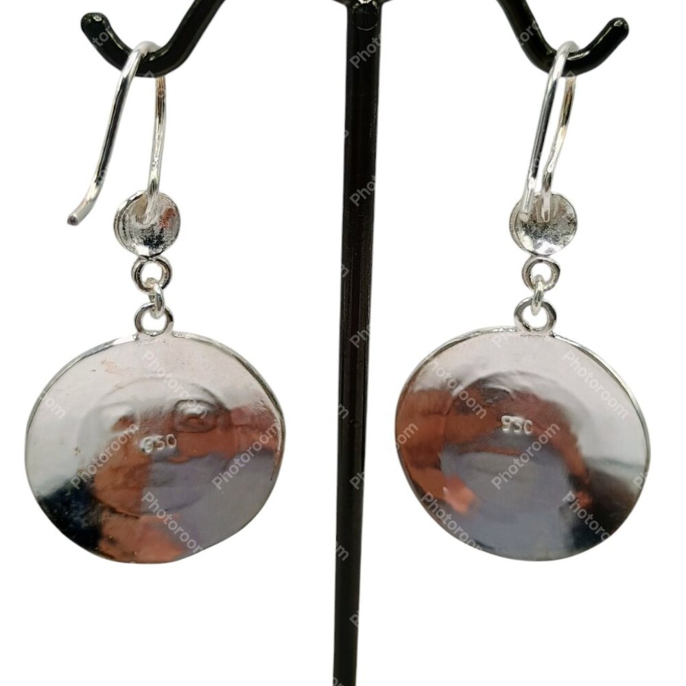 950 Silver Earrings, Peruvian Handcrafted Inca Ca… - image 3